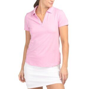 PUMA GOLF Pink Icing Cloudspun Piped Short Sleeve Polo